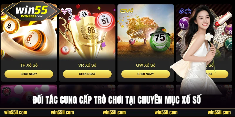 Đối tác cung cấp trò chơi tại mục xổ số