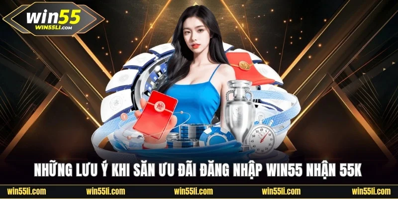 Những lưu ý khi săn ưu đãi đăng nhập Win55 nhận 55k